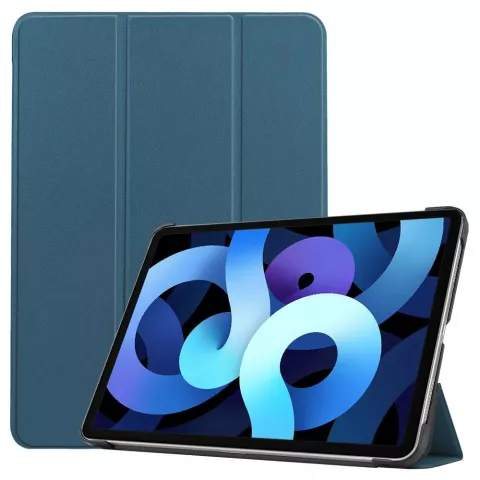 Just in Case Smart Tri-Fold hoes voor iPad Air 4 10.9 2020 &amp; iPad Air 5 2022 - blauw en zwart