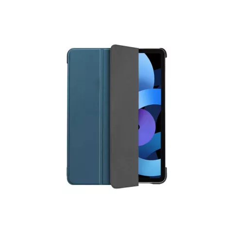 Just in Case Smart Tri-Fold hoes geschikt voor iPad Air 4 10.9 2020 &amp; iPad Air 5 2022 - blauw en zwart