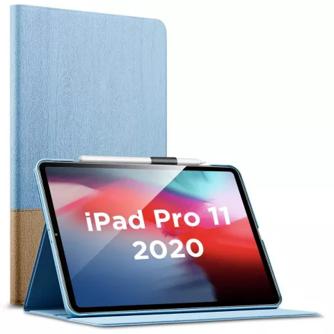 ESR Simplicity Holder kunstleer hoes voor iPad Pro 11 (2018 2020 2021 2022) - blauw en bruin