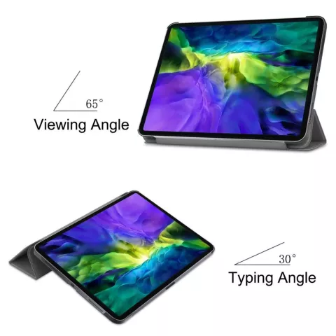 Just in Case Smart Tri-Fold kunstleer hoesje voor iPad Pro 11 (2018 2020 2021 2022) - grijs