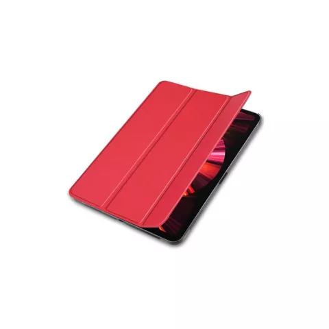Just in Case Smart Tri-Fold kunstleer hoes geschikt voor iPad Pro 11 (2018 2020 2021 2022) - rood
