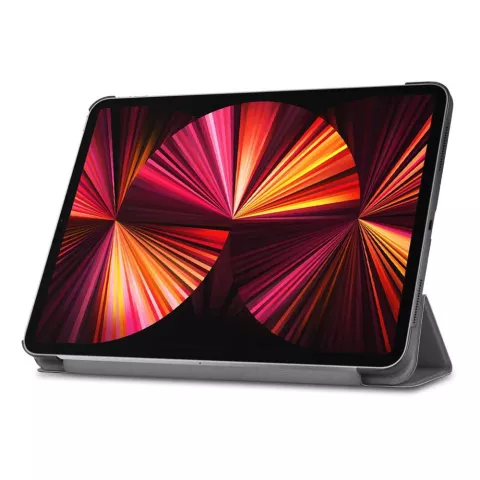Just in Case Smart Tri-Fold kunstleer hoes geschikt voor iPad Pro 11 (2018 2020 2021 2022) - grijs