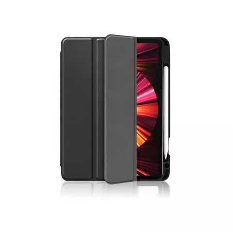 Just in Case Smart Tri-Fold kunstleder hoes geschikt voor iPad Pro 11 (2018 2020 2021 2022) - zwart