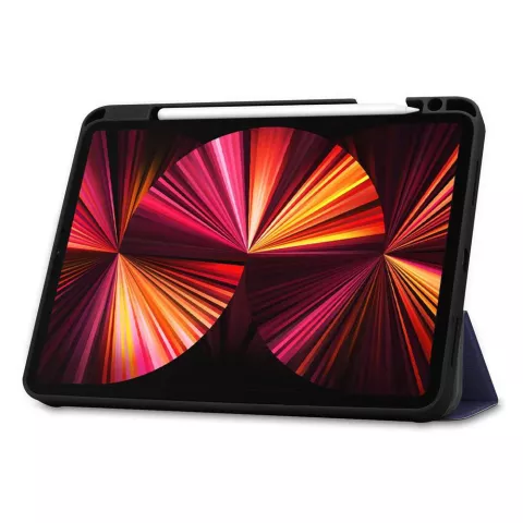 Just in Case Smart Tri-Fold kunstleder hoes geschikt voor iPad Pro 11 (2018 2020 2021 2022) - blauw