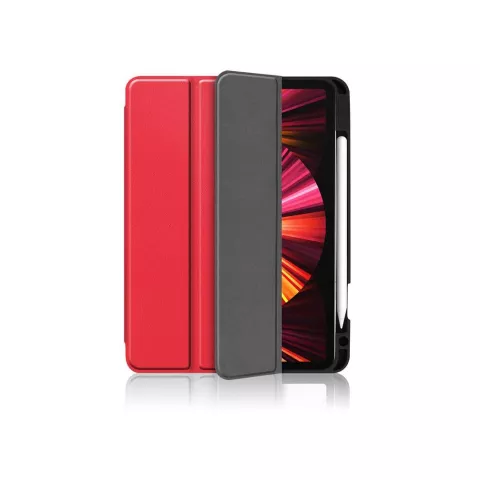 Just in Case Smart Tri-Fold kunstleder hoes geschikt voor iPad Pro 11 (2018 2020 2021 2022) - rood
