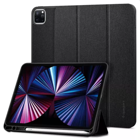 Spigen Urban Fit kunstleer hoes geschikt voor iPad Pro 11 (2018 2020 2021 2022) - zwart
