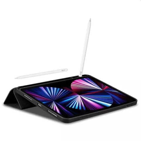 Spigen Urban Fit kunstleer hoes geschikt voor iPad Pro 11 (2018 2020 2021 2022) - zwart