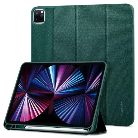 Spigen Urban Fit kunstleer hoes geschikt voor iPad Pro 11 (2018 2020 2021 2022) - groen