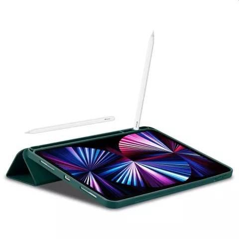 Spigen Urban Fit kunstleer hoes geschikt voor iPad Pro 11 (2018 2020 2021 2022) - groen