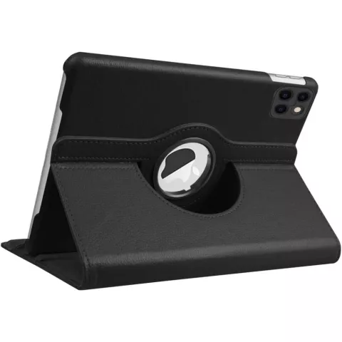 Just in Case Rotating 360 kunstleer hoes voor iPad Pro 12.9 (2020) - zwart