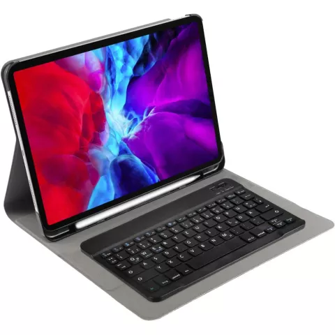 Just in Case Slimline Bluetooth Keyboard kunstleer hoes voor iPad Pro 12.9 (2020) - zwart