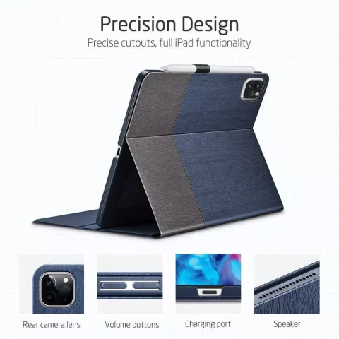 ESR Urban Premium kunstleer hoes voor iPad Pro 12.9 (2021 2022) - blauw