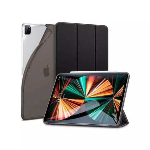ESR Rebound TPU en kunstleer hoes geschikt voor iPad Pro 12.9 (2021 2022) - zwart