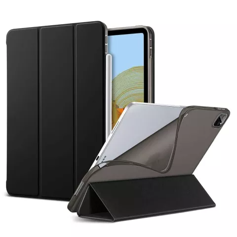 ESR Rebound TPU en kunstleer hoes geschikt voor iPad Pro 12.9 (2021 2022) - zwart