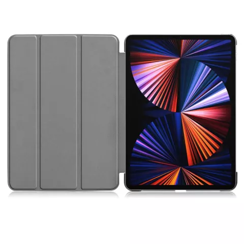 Just in Case Smart Tri-Fold kunstleer hoes voor iPad Pro 12.9 (2021 2022) - blauw