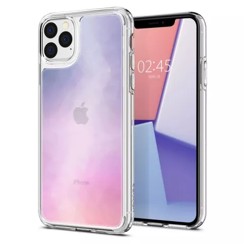 Spigen Hybrid Quartz TPU met Air Cushion hoesje voor iPhone 11 Pro - transparant paars