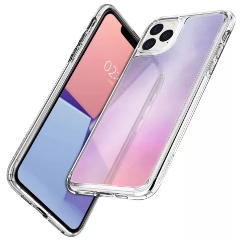 Spigen Hybrid Quartz TPU met Air Cushion hoesje voor iPhone 11 Pro - transparant paars