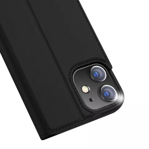 DUX DUCIS Slimline Wallet kunstleer hoesje voor iPhone 12 mini - zwart