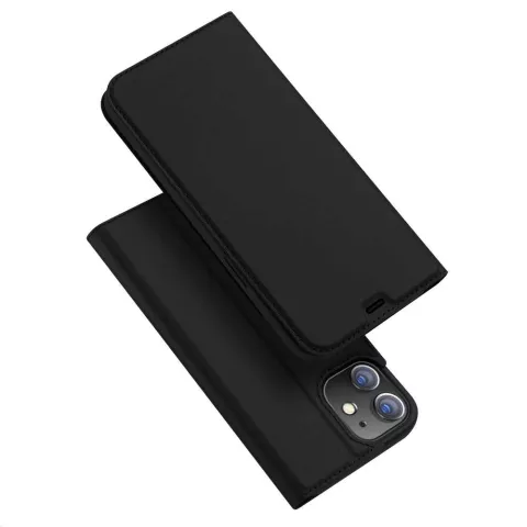DUX DUCIS Slimline Wallet kunstleer hoesje voor iPhone 12 mini - zwart