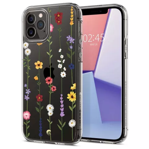 Spigen Cyrill Cecile TPU Air Cushion bloemen hoesje voor iPhone 12 Pro Max - transparant