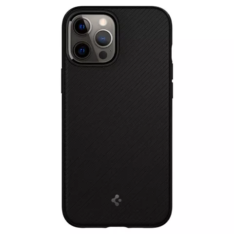 Spigen Armor Magneetring TPU met Air Cushion hoesje geschikt voor iPhone 12 en iPhone 12 Pro - zwart