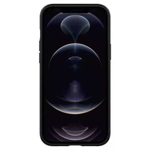 Spigen Armor Magneetring TPU met Air Cushion hoesje geschikt voor iPhone 12 en iPhone 12 Pro - zwart