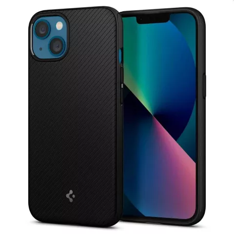 Spigen Armor Magneetring TPU met Air Cushion hoesje geschikt voor iPhone 13 - zwart