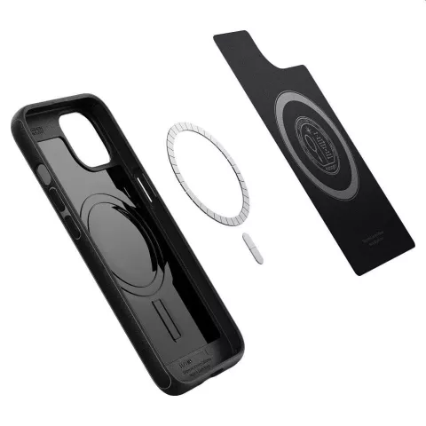 Spigen Armor Magneetring TPU met Air Cushion hoesje geschikt voor iPhone 13 - zwart