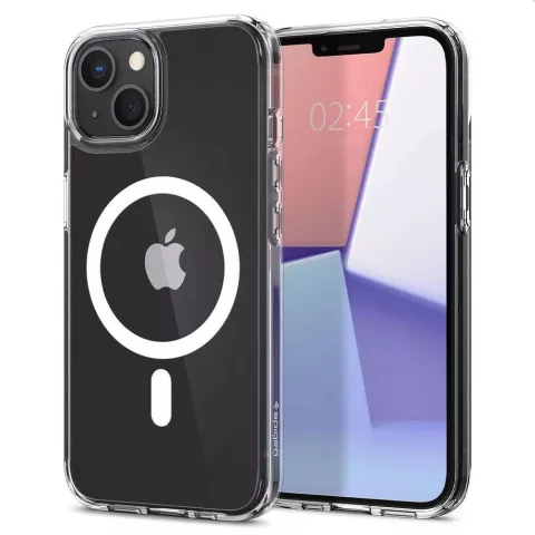 Spigen Ultra Hybrid Magneetring TPU met Air Cushion hoesje geschikt voor iPhone 13 mini - transparant