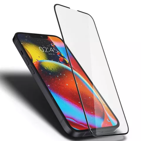 Spigen Screenprotector Full Cover Glass screenprotector geschikt voor iPhone 13 mini - zwart