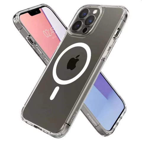 Spigen Ultra Hybrid Magneetring TPU met Air Cushion hoesje geschikt voor iPhone 13 Pro - transparant