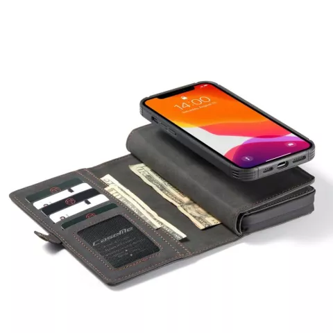Caseme Luxe XL Portemonnee splitleder hoesje voor iPhone 13 Pro Max - zwart