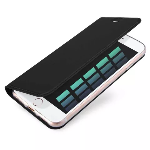 DUX DUCIS Slimline Wallet kunstleer hoesje voor iPhone 7, iPhone 8 en iPhone SE 2020 SE 2022 - zwart