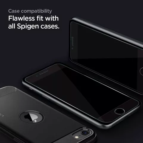 Spigen AlignMaster Full Cover Glass + Frame screenprotector voor iPhone 7, 8 en SE 2020 SE 2022