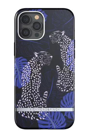 Richmond &amp; Finch Blue Cheetah stevig bladeren jachtluipaarden hoesje voor iPhone 12 Pro Max - blauw