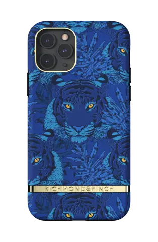 Richmond &amp; Finch Blue Tiger stevig tijgers en bladeren hoesje voor iPhone 11 Pro - blauw
