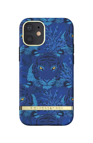 Richmond &amp; Finch Blue Tiger stevig tijgers en bladeren hoesje voor iPhone 12 mini - blauw