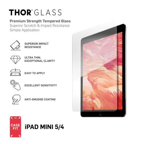 THOR CF DT Glass screenprotector voor iPad mini 4 en 5 - transparant