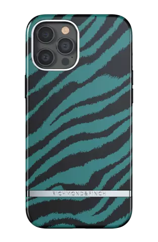 Richmond &amp; Finch Emerald Zebra zebraprint hoesje voor iPhone 12 Pro Max - groen