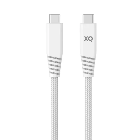 Xqisit Kabel Extra Sterk Gevlochten USB-C naar USB-C 3.1 PD 60W 2 meter - Wit