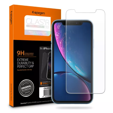 Spigen Glas tR SlimHD screenprotector geschikt voor iPhone XR en iPhone 11 - transparant