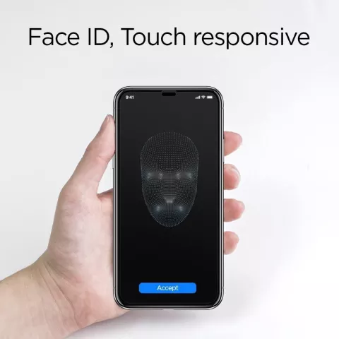 Spigen Glass FC HD screenprotector geschikt voor iPhone X XS en 11 Pro - zwart