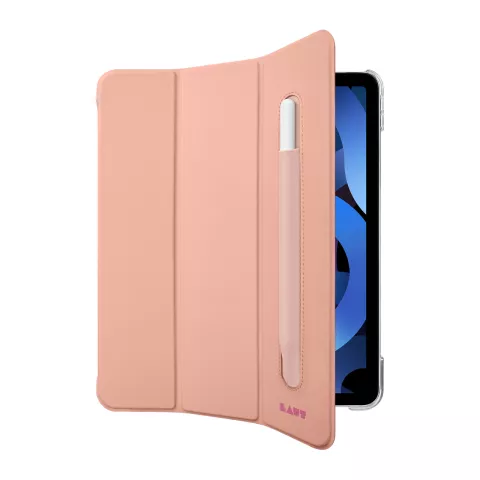 Laut Huex pu en kunstleer hoes geschikt voor iPad Air 4 10.9 2020 &amp; iPad Air 5 2022 with Pencil Holder - roze