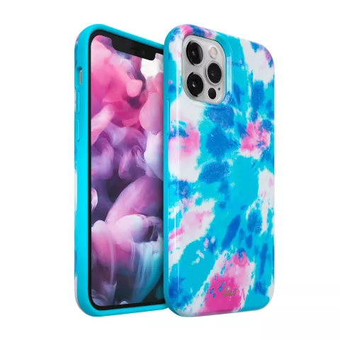 Laut Huex Tie Dye hoesje geschikt voor iPhone 12 en iPhone 12 Pro - blauw
