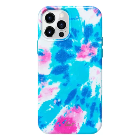 Laut Huex Tie Dye hoesje voor iPhone 12 en iPhone 12 Pro - blauw