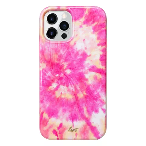 Laut Huex Tie Dye hoesje geschikt voor iPhone 12 en iPhone 12 Pro - roze