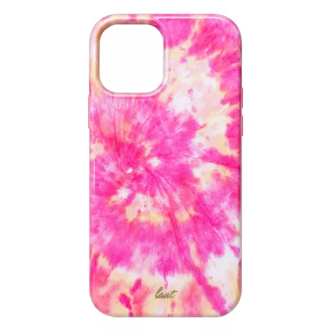 Laut Huex Tie Dye hoesje geschikt voor iPhone 12 en iPhone 12 Pro - roze