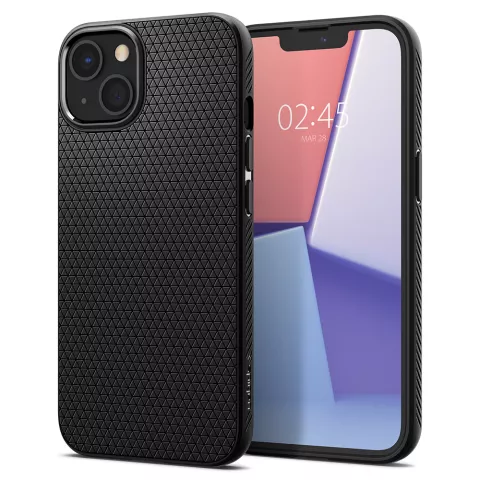 Spigen Liquid Air TPU met Air Cushion hoesje geschikt voor iPhone 13 - zwart