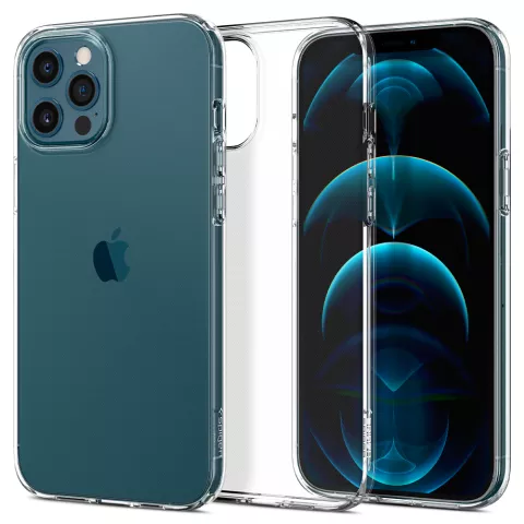 Spigen Liquid Crystal TPU met Air Cushion hoesje geschikt voor iPhone 12 en iPhone 12 Pro - transparant