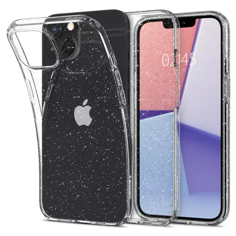 Spigen Liquid Crystal Glitter TPU met Air Cushion hoesje voor iPhone 13 mini - transparant